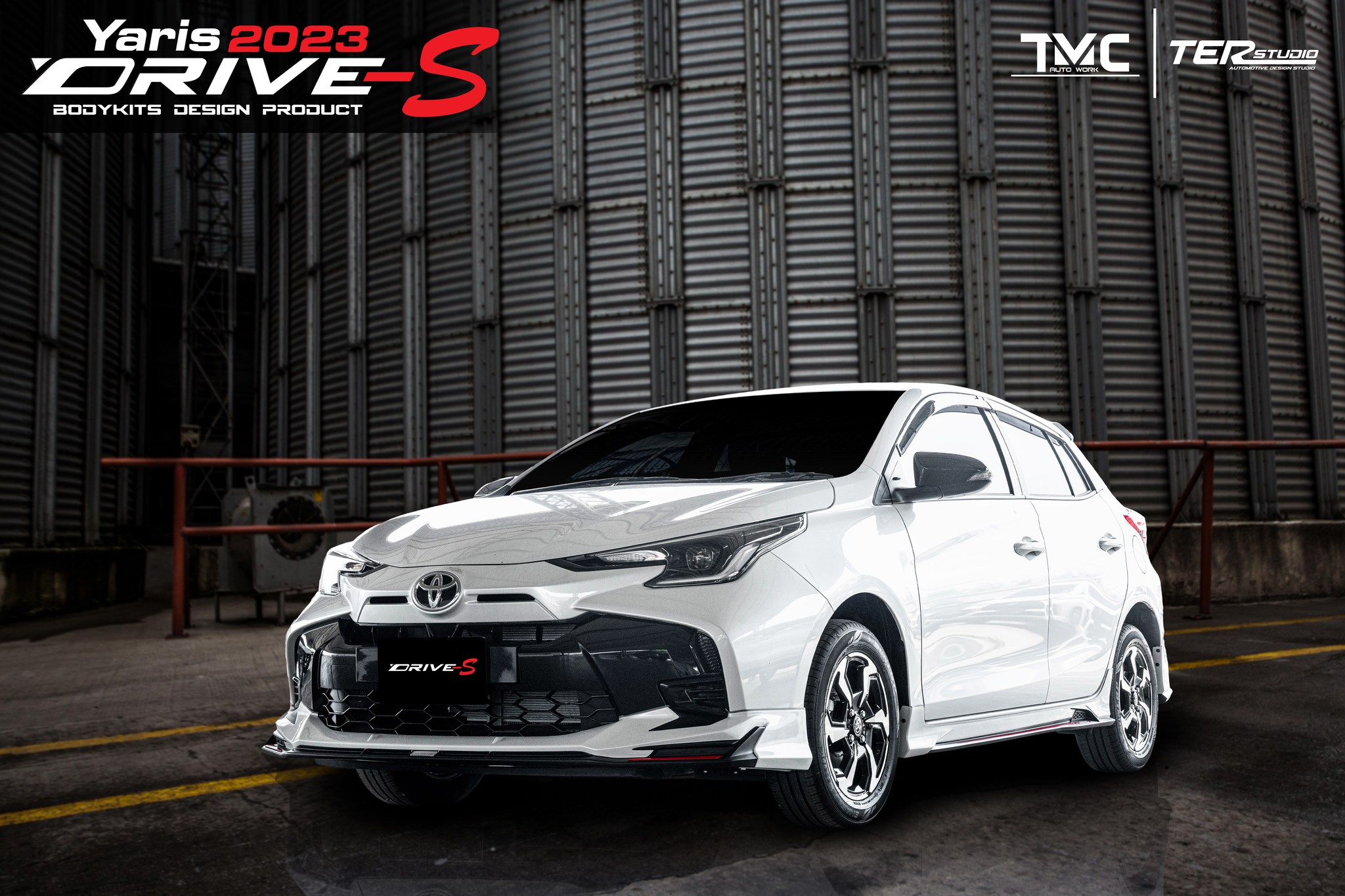 𝗗𝗥𝗜𝗩𝗘-𝗦 VS Toyota Yaris Hatchback 5Drs.'2023 [ชุดแต่ง 𝗗𝗥𝗜𝗩𝗘-𝗦 สปอร์ต เข้ม เต็ม MAX ติดไว้ไม่ตกเทรนด์ ]