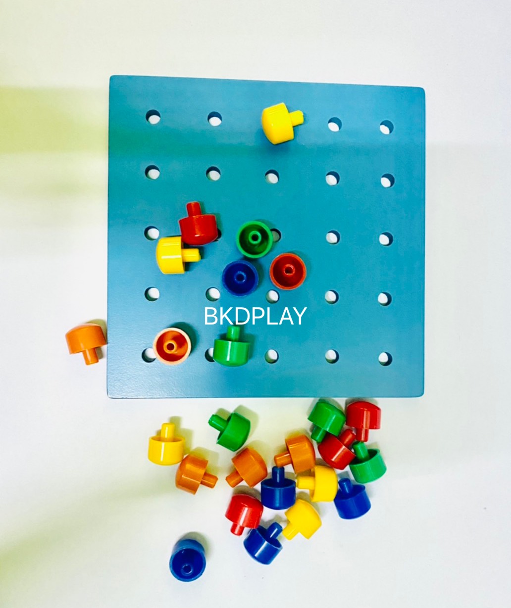 กระดานปักหมุด 25 เม็ดใหญ่,กระดานหมุด, ของเล่นเสริมพัฒนาการ,สื่อการสอนสำหรับเด็ก,อนุบาล,ปฐมวัย,พร้อมส่ง
