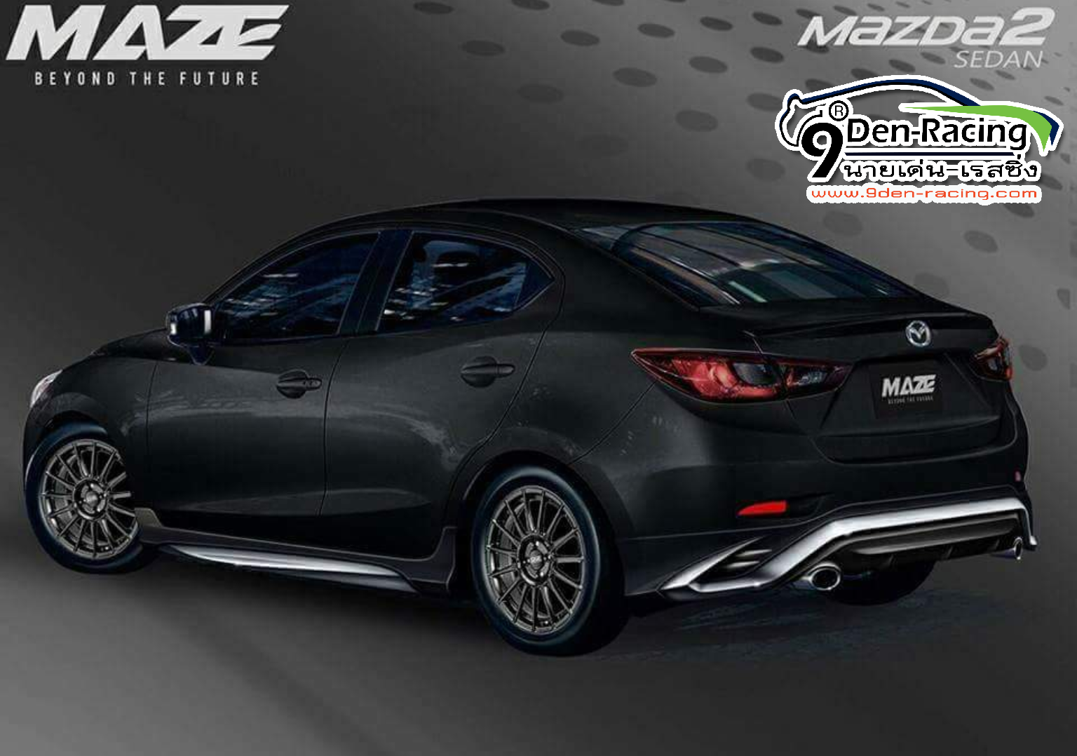 MAZE VS MAZDA2 SEDAN 4D'15-On [แท้100%โดดเด่นด้วยไฟDaytime Running Light/หลังท่อเดี่ยวซ้ายขวาแยกอิสระ/ขางเสริมหล่อดุดัน]