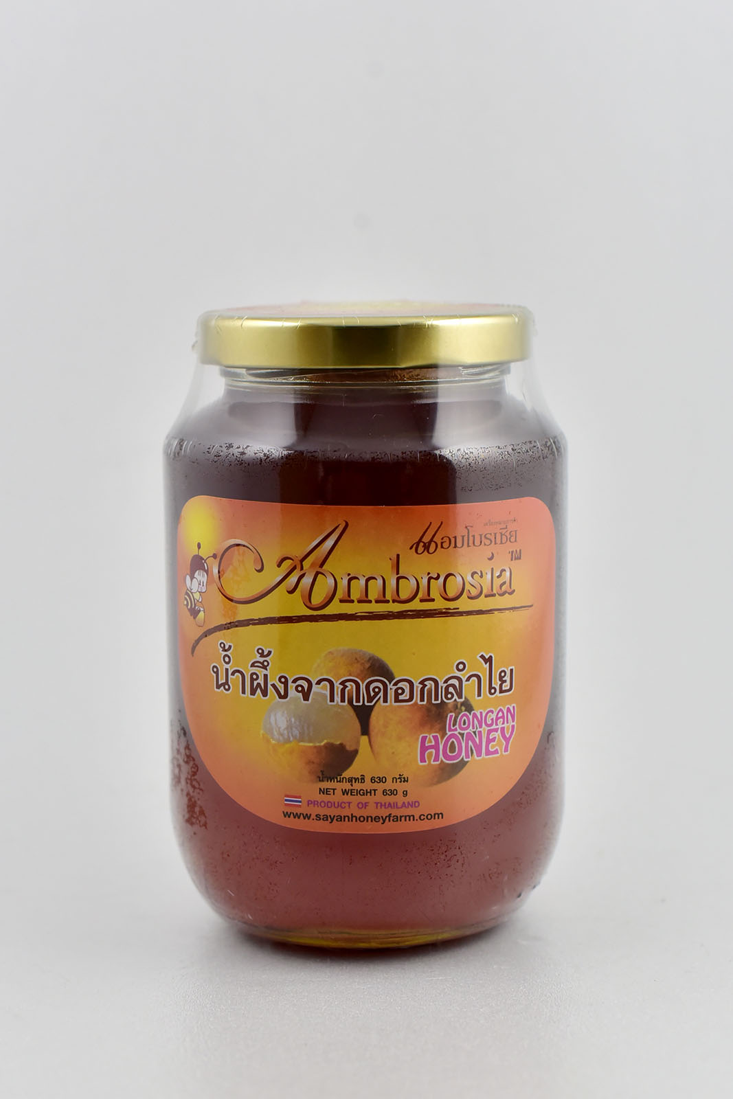 น้ำผึ้งจากดอกลำไยแท้ ขนาด 630 กรัม ยี่ห้อ Ambrosia