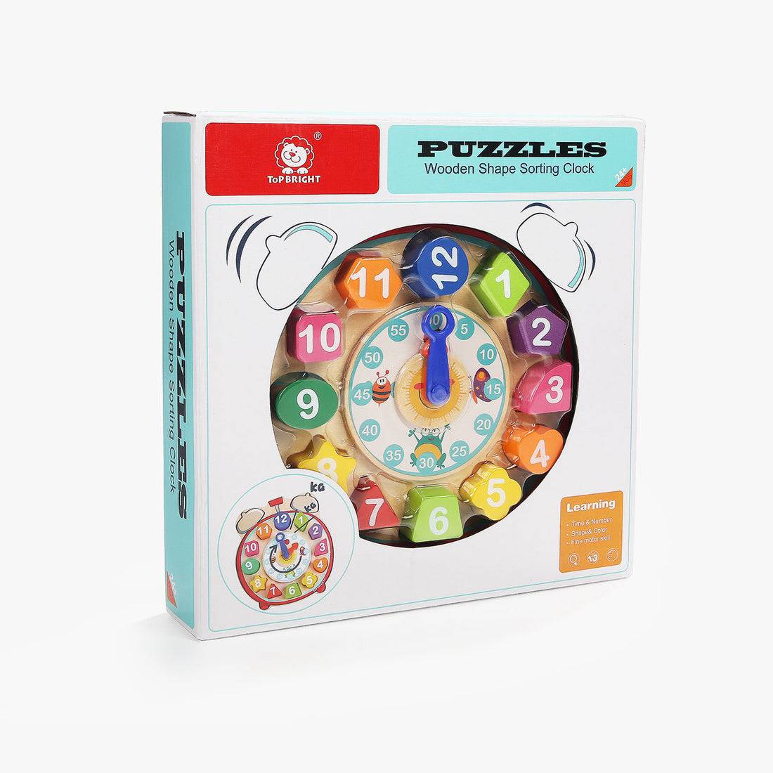 นาฬิกาปลุกจับคู่รูปทรง ของเล่นไม้ นาฬิกา ของเล่นเสริมทักษะการเรียนรู้ ของเล่นเสริมพัฒนาการเด็กอนุบาล สื่อการสอนปฐมวัย พร้อมส่ง