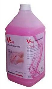 สบู่เหลวล้างมือ [V CARE] 3.8 ลิตร สีชมพูใส