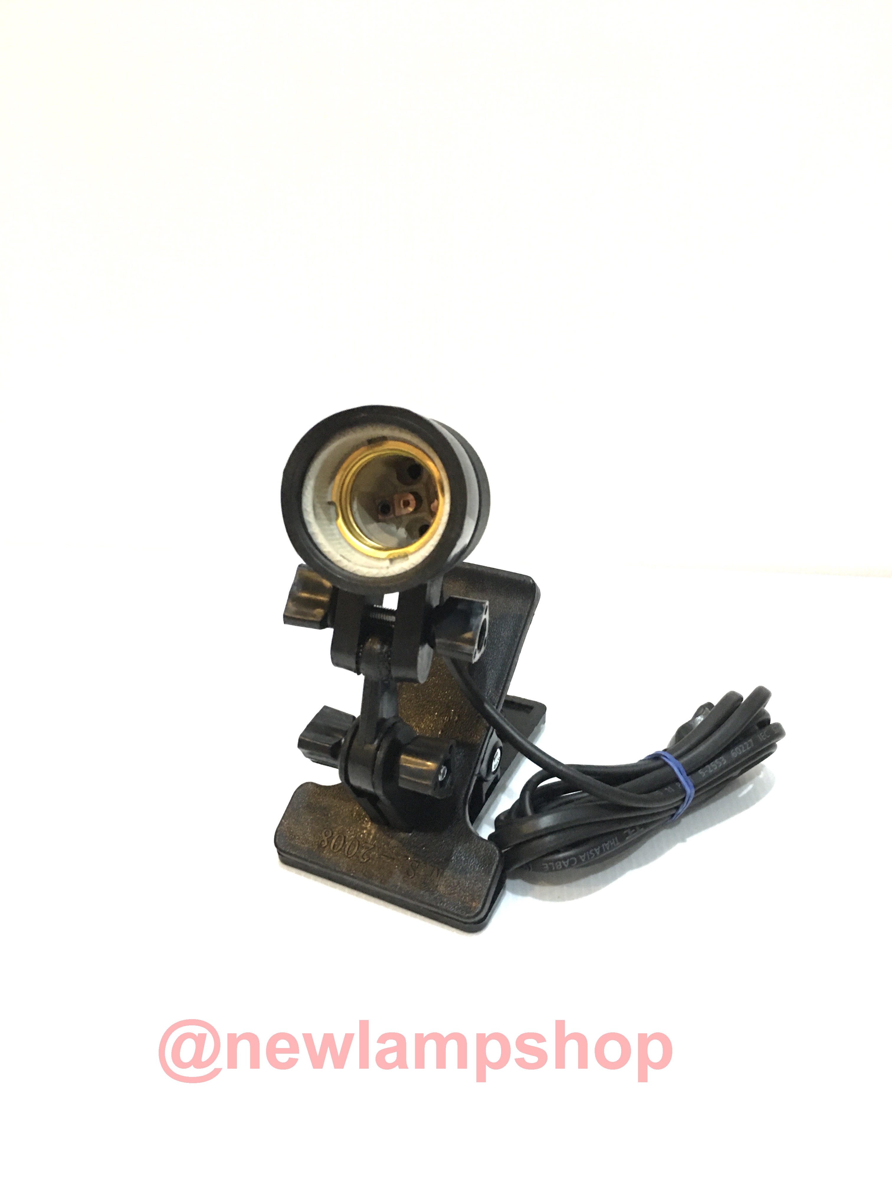 ขั้วยาวกระเบื้อง ขาหนีบปากเป็ด ขั้วE27 สายยาว2เมตร