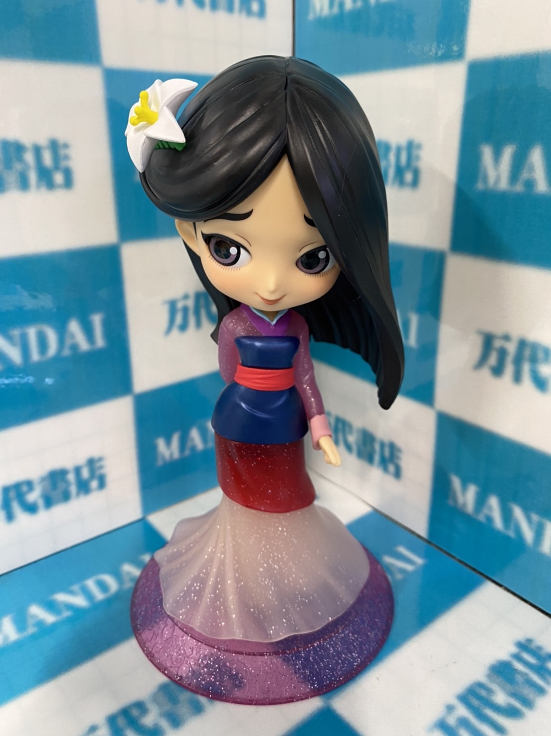 Mulan - Glitter Line ของแท้ JP - Q Posket Banpresto [โมเดล Disney]