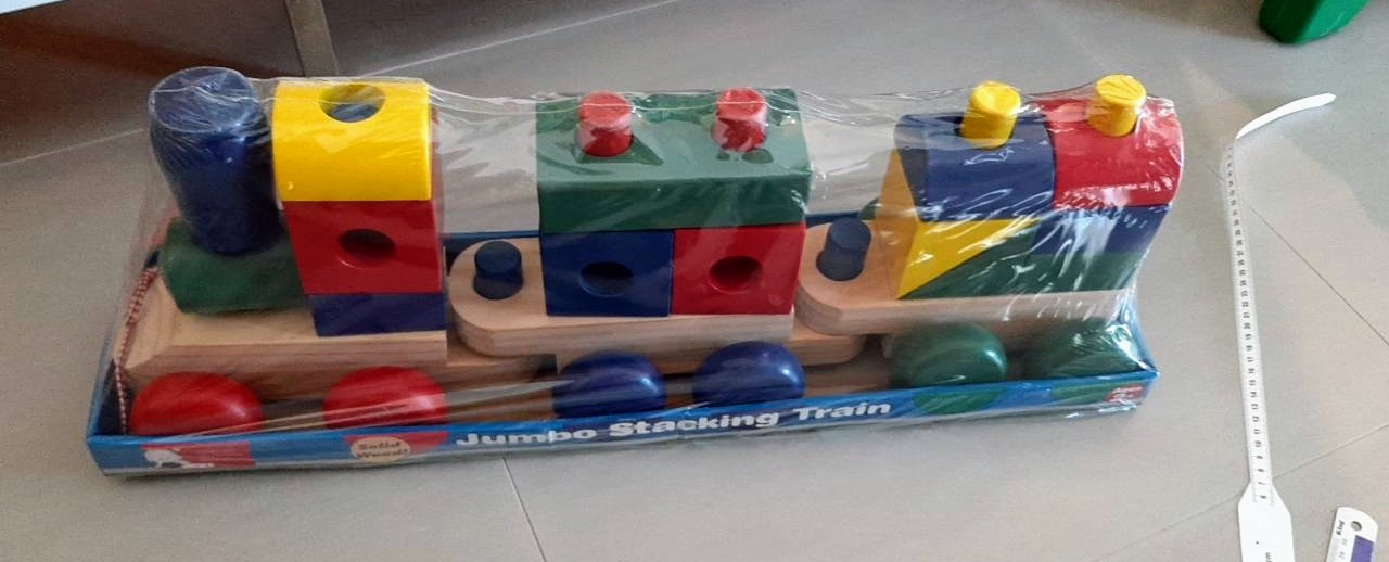 รถไฟบล็อกเรขาคณิต (ใหญ่ยักษ์) , ของเล่นไม้, ของเล่นเสริมพัฒนาการ, ของเล่นเด็กอนุบาล, สื่อการสอนเด็กอนุบาล