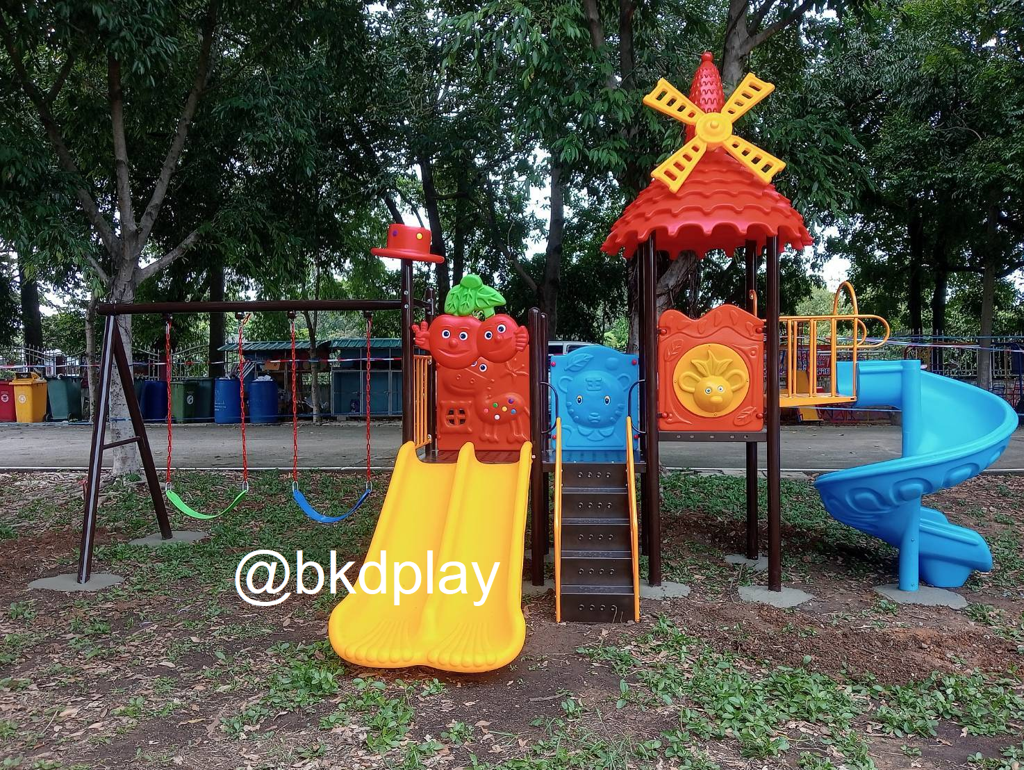 เครื่องเล่นสนามกลางแจ้ง ในร่ม, ชุดบ้านกังหันเด็ก , สไลเดอร์ใหญ่,ครุภัณฑ์สนามเด็กเล่น,งบ.สพฐ,โครงการโรงเรียนประชารัฐ, เครื่องเล่นสนามระดับก่อนประถมศึกษา, งบประมาณ80,000