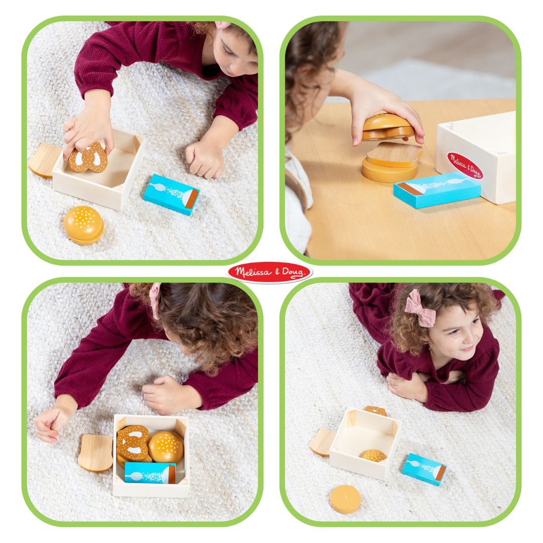 ชุดขนมปังจำลอง,อาหารจำลอง,ของเล่นไม้,ของเล่นบทบาทสมมติ,ของเล่นเสริมพัฒนาการ,สื่อการสอนอนุบาลพร้อมส่ง