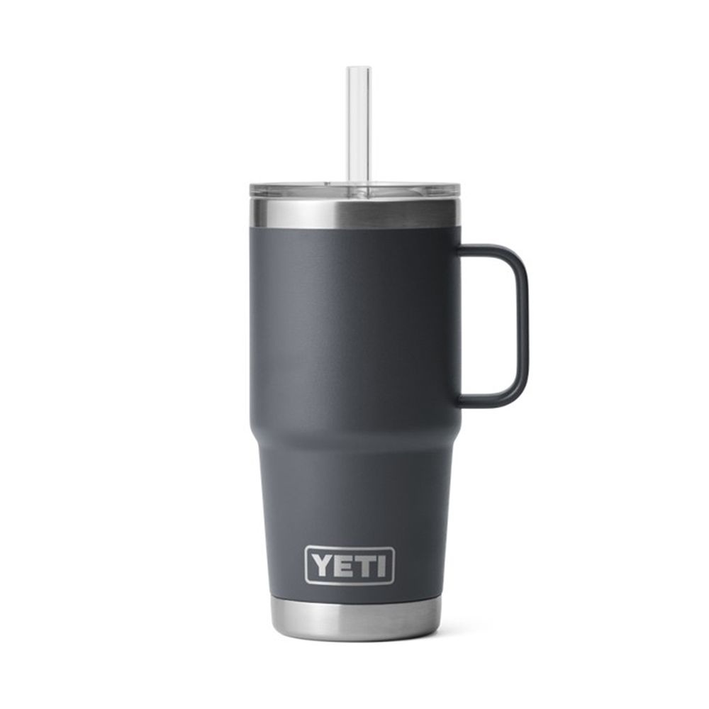 Rambler 25Oz Mug with Straw Lid Charcoal