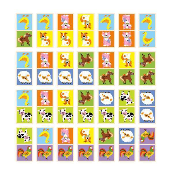 โดมิโนไม้สัตว์ในฟาร์ม 28 ชิ้น ของเล่น, ของเล่นเด็ก , ของเล่นไม้, ของเล่นเสริมพัฒนาการ, ของเล่นเด็กอนุบาล, สื่อการสอนเด็กอนุบาล