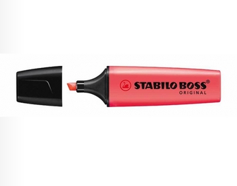 ปากกาเน้นข้อความ [STABILO BOSS] แดง
