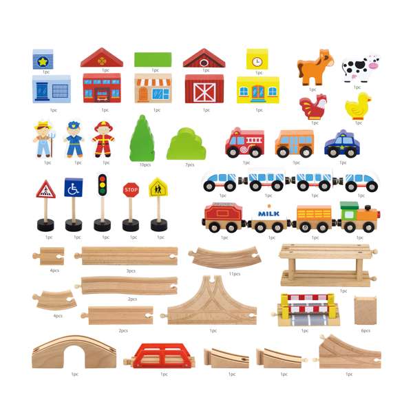 ชุดรถไฟผจญภัยแสนสนุก 90 ชิ้น สื่อการสอนอนุบาล,ปฐมวัย,ของเล่นเสริมพัฒนาการ, ของเล่นเสริมทักษะ