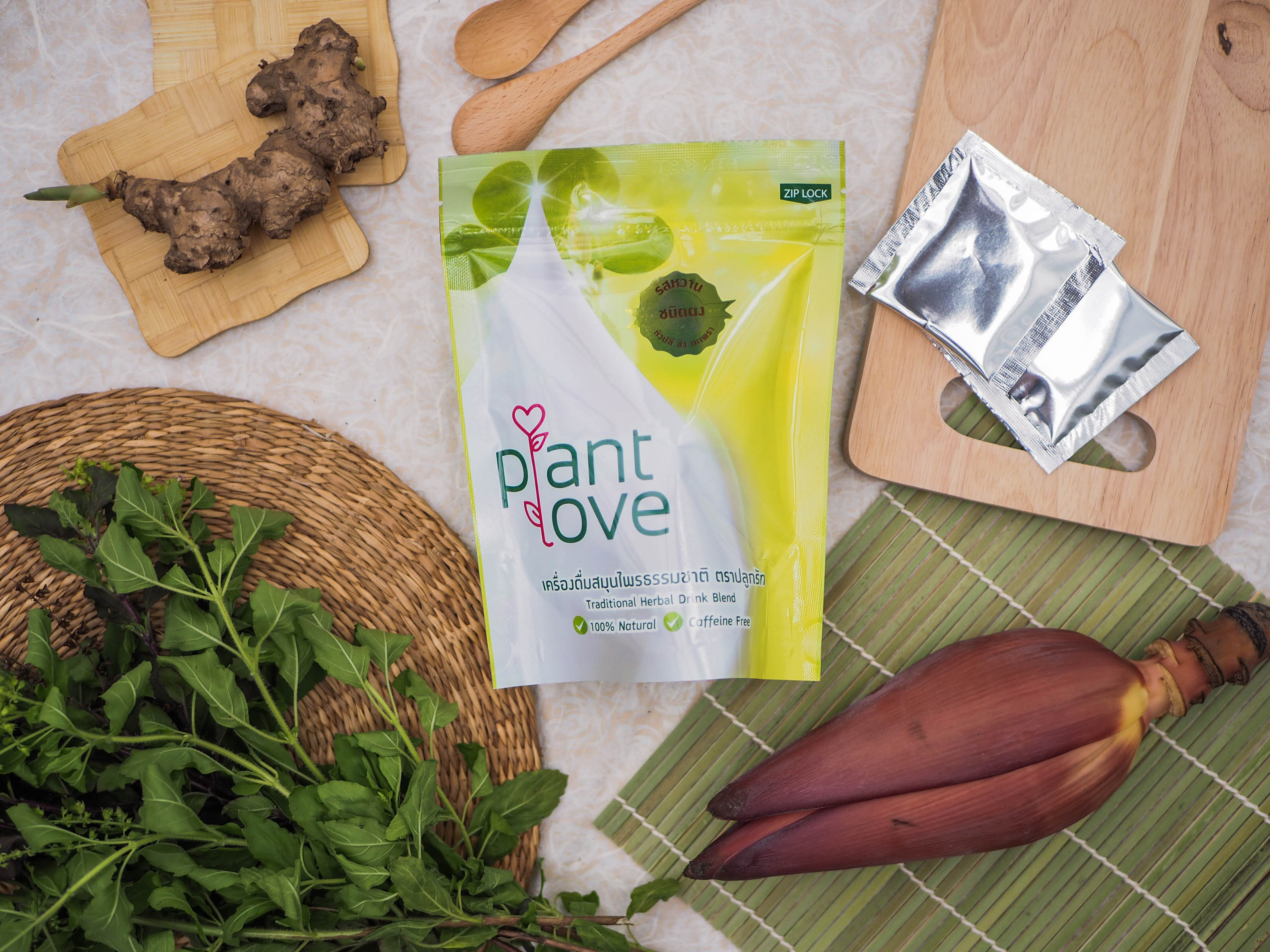 หัวปลี ขิง กะเพรา ชนิดผง รสหวาน USDA Organic