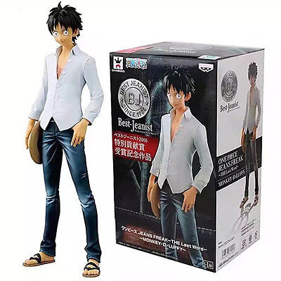 Luffy ของแท้ JP แมวทอง - Jeans Freak The Last World Banpresto [โมเดลวันพีช]