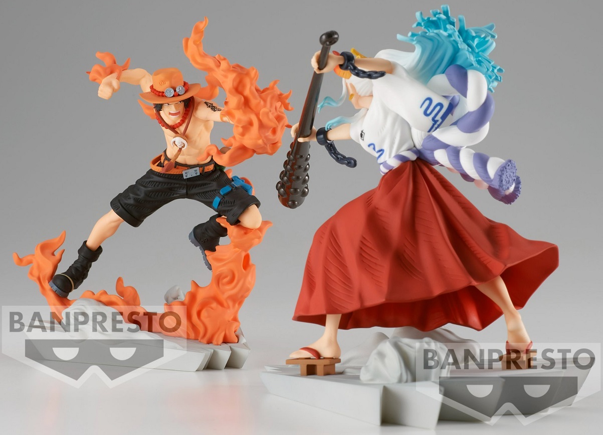 Yamato VS Ace ของแท้ JP แมวทอง - Senkouzekkei Banpresto [โมเดลวันพีช] (2 ตัว)