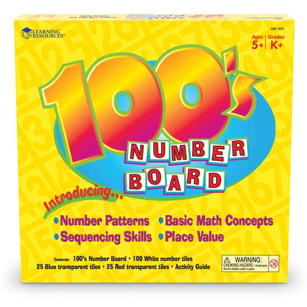 Hundreds Number Board ชุด บอร์ดหนึ่งร้อยหมายเลข, ของเล่นเสริมพัฒนาการ, ของเล่นเด็กอนุบาล, สื่อการสอนเด็กอนุบาล