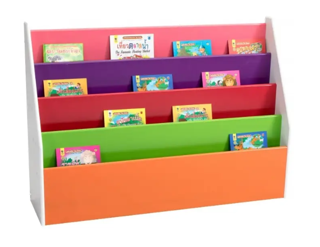 ชั้นวางของเด็ก,เฟอร์นิเจอร์เด็ก,ชั้นวางหนังสือเด็ก ขนาด 30 x 110 x 80 ซม.