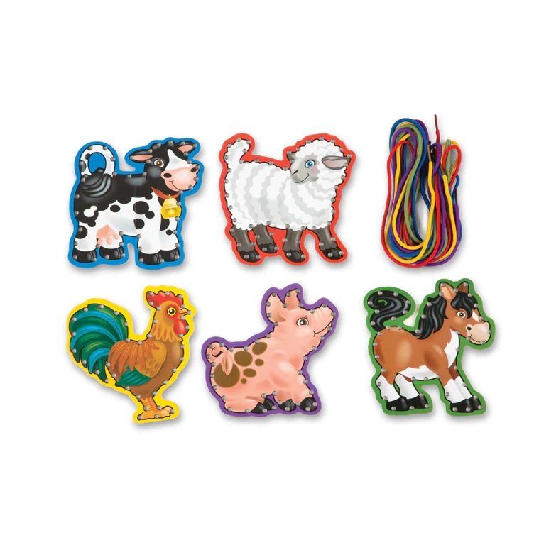 ร้อยเชือกชุดฟาร์มสัตว์ 5 ชิ้น ,ร้อยเชือก,สัวต์ฟาร์ม,ของเล่นเสริมทักษะการเรียนรู้, ของเล่นเสริมพัฒนาการเด็กอนุบาล, สื่อการสอนปฐมวัย, พร้อมส่ง