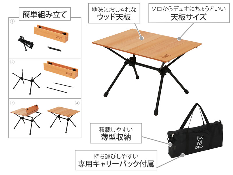 DoD Jiminy Table S TB2-805-WD - MunichOutdoor