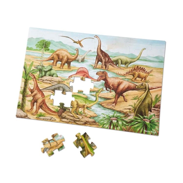 จิ๊กซอว์จัมโบ้ ไดโนเสาร์ Melissa & Doug Dinosaurs Floor Puzzle , ของเล่นเสริมพัฒนาการ, ของเล่น