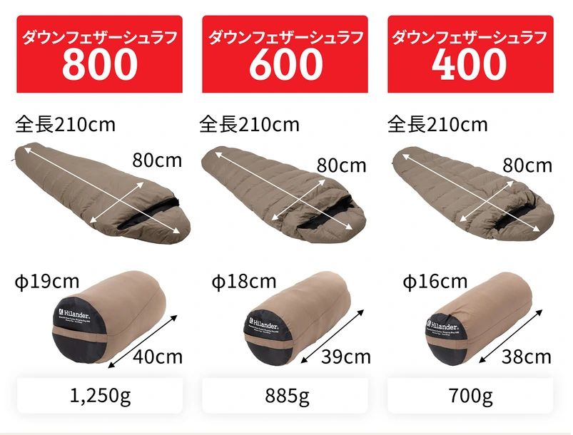 Down Feather Sleeping Bag 400g Washable