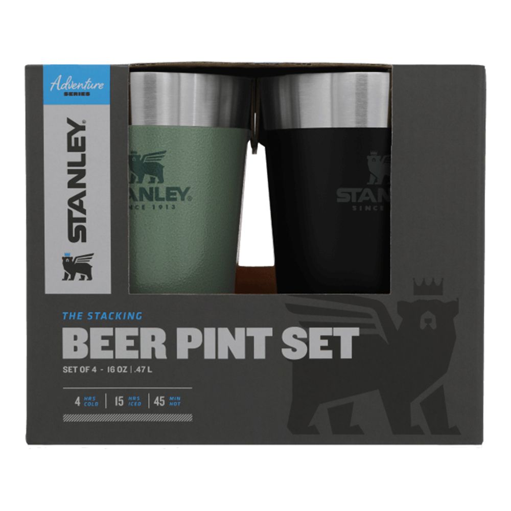 Adventure Stacking Beer Pint 16Oz 4PK Set