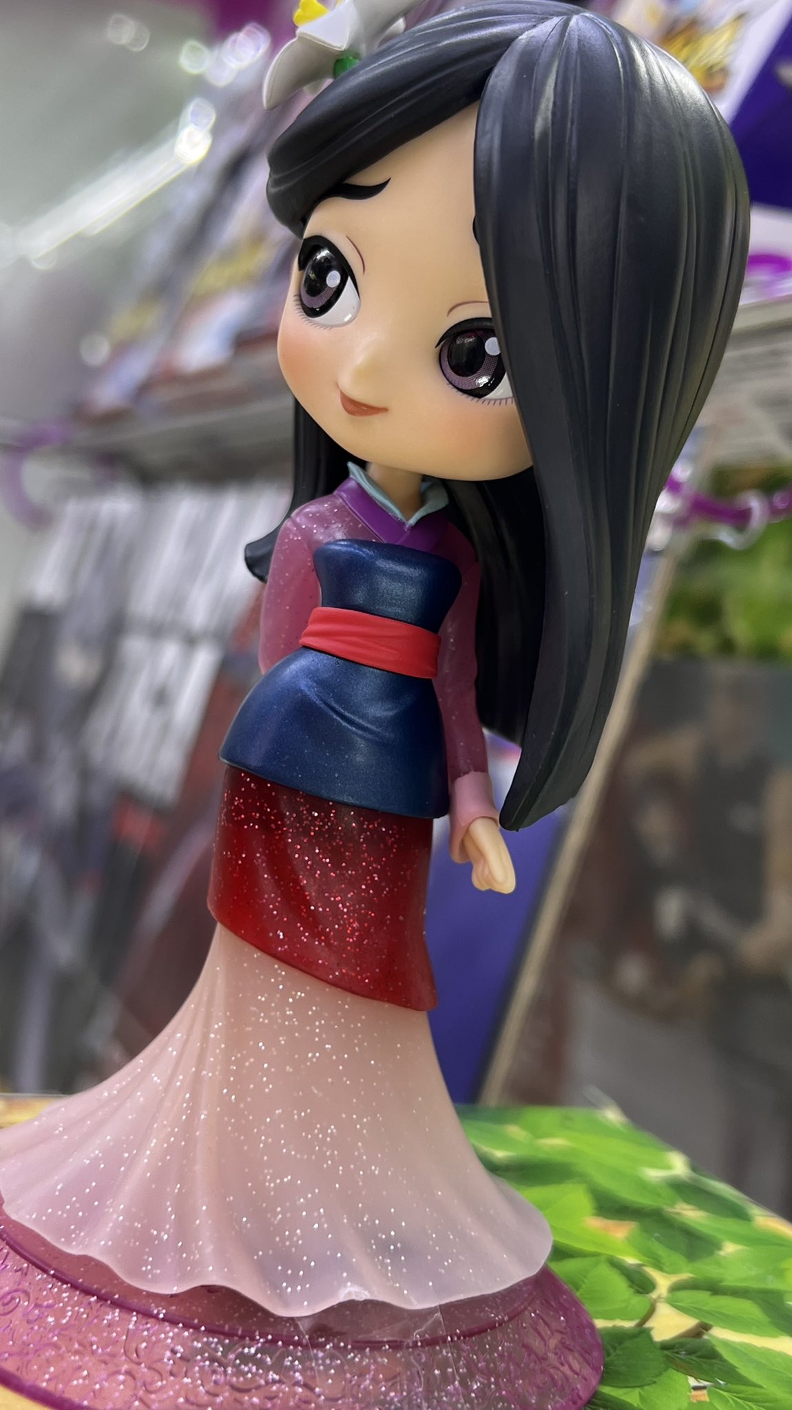Mulan - Glitter Line ของแท้ JP - Q Posket Banpresto [โมเดล Disney]