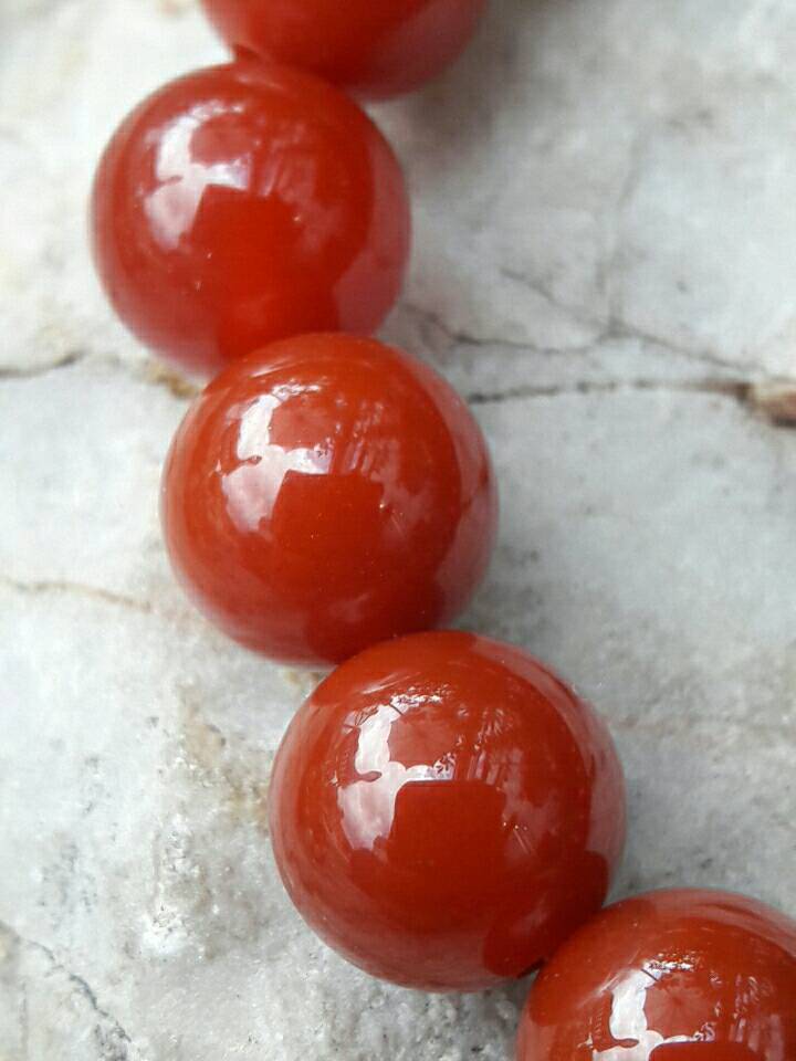 กำไรหินนำโชคหินคาร์เนเลี่ยน 8 มม 18 เม็ด