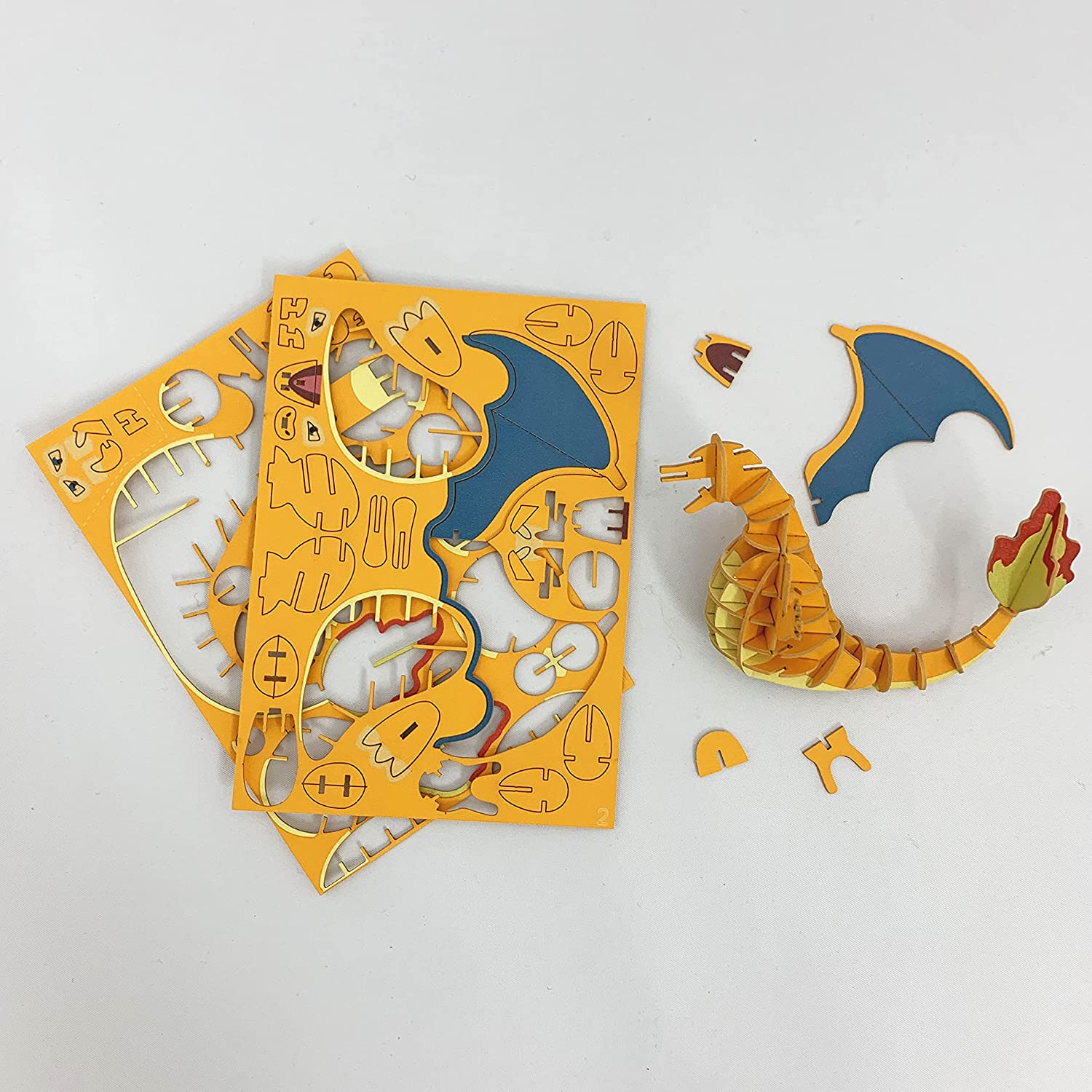 Charizard (แบบประกอบ) ของแท้ JP - si-gu-mi Paper Art [โมเดลโปเกมอน]