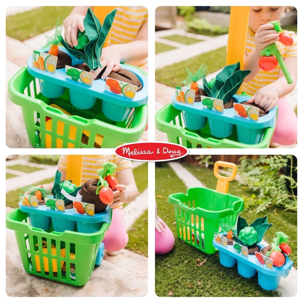 ชุดของเล่นปลูกผักผลไม้,ตะกร้าชาวสวนจำลอง,รถเข็นทำสวน,ของเล่นบทบาทสมมติ,ของเล่นเสริมพัฒนาการ ,ของเล่นพลาสติก, สื่อการสอนอนุบาลพร้อมส่ง