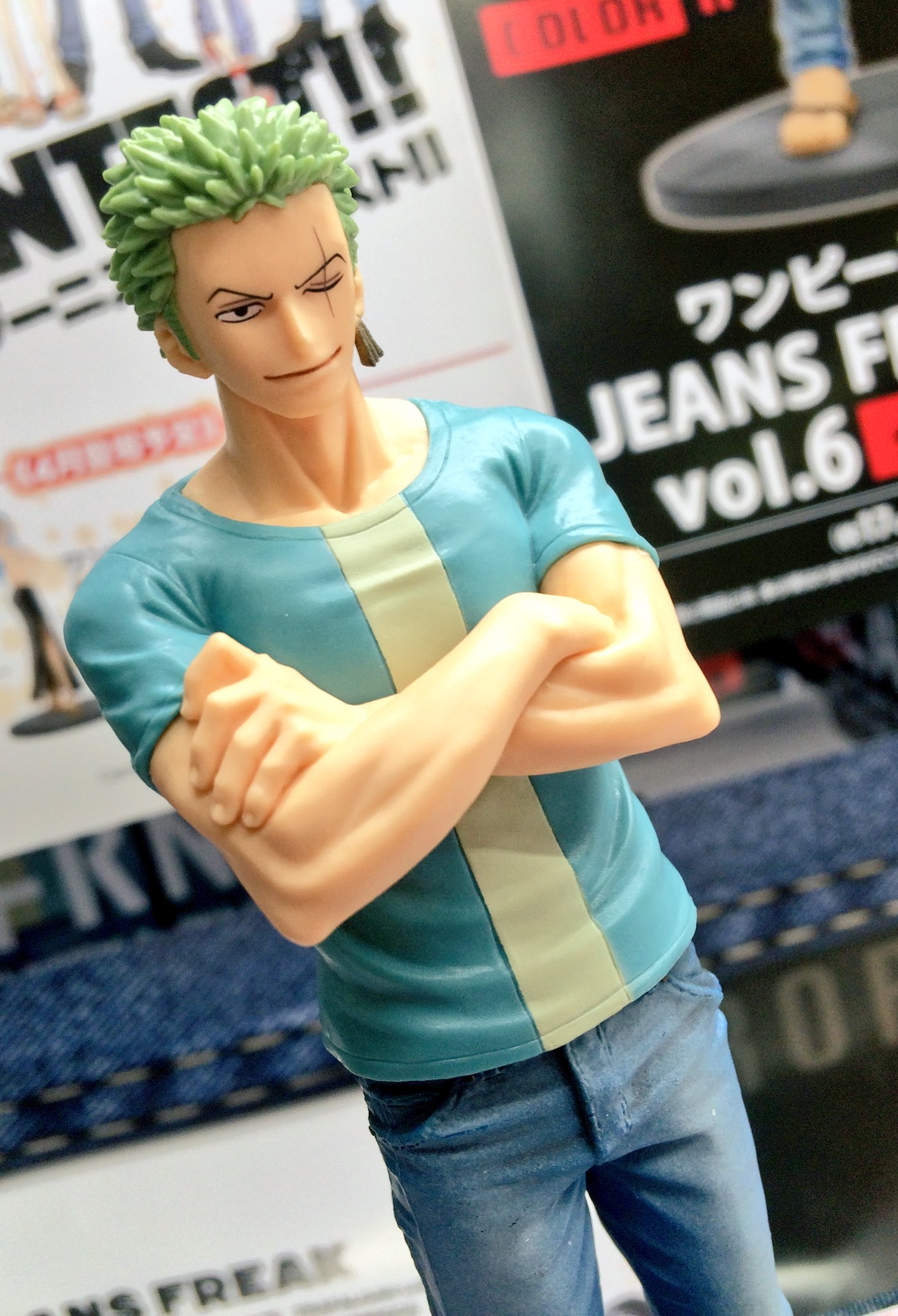 Zoro ของแท้ JP แมวทอง - Jeans Freak Banpresto [โมเดลวันพีช]