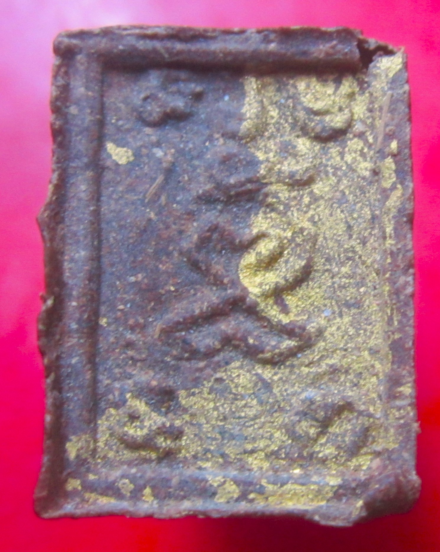 พระผงว่านซานหมาก พระพุทธเจ้า หลัง ยันต์เฑาะว์ พระแท้ไม่ทราบที่ องค์ที่3