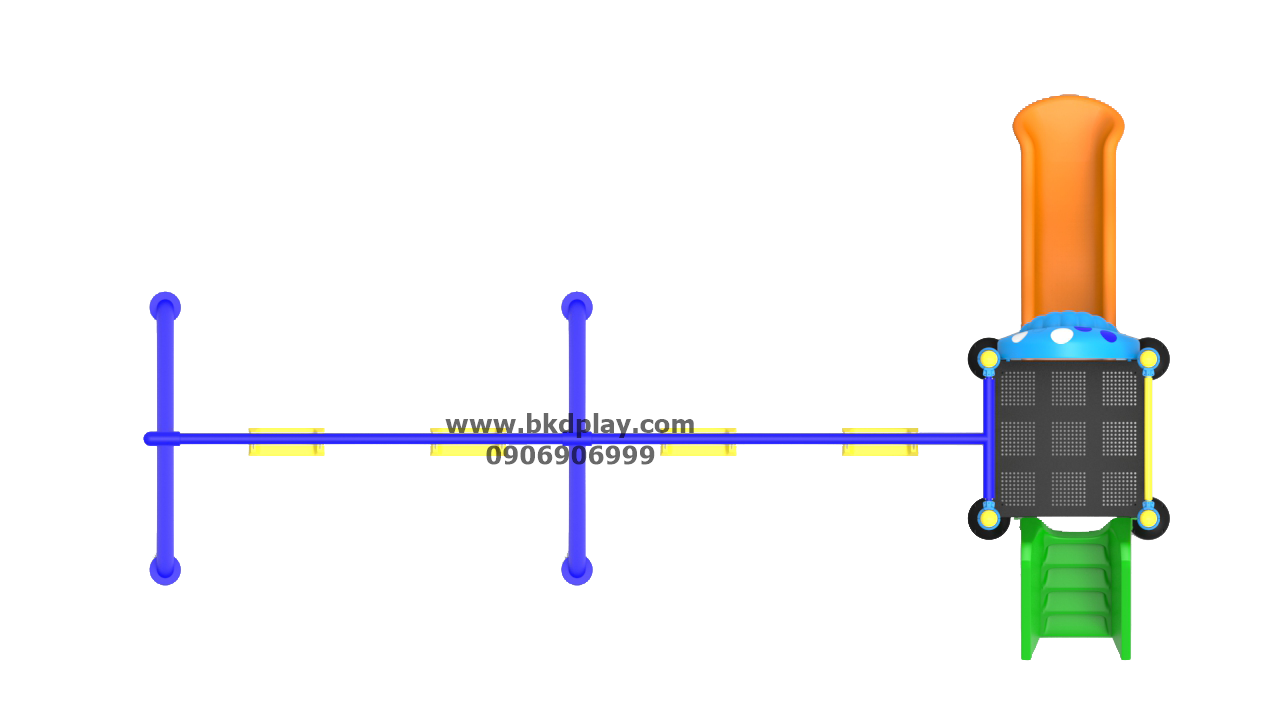 ชุดหอสไลด์-ปีนป่ายอนุบาล-12 เครื่องเล่นสนามเหล็ก เครื่องเล่นสนามกลางแจ้ง ของเล่น สั่งทำ 10-20 วัน ขนาด 290x520x200 ซม.