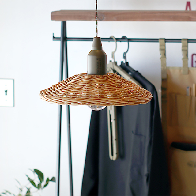 Post General Hang Lamp Rattan Shade -By The Arorog 982110001