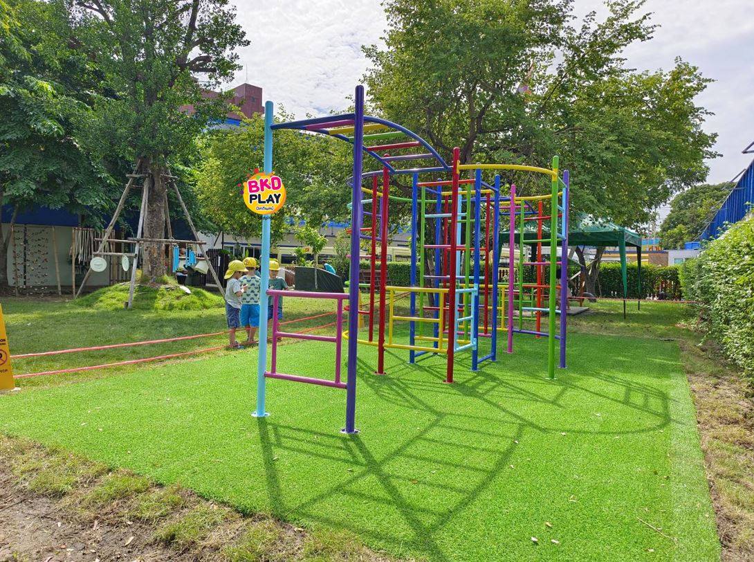 ชุดปีนป่ายรวม, เครื่องเล่นสนามกลางแจ้ง , เครื่องเล่นสนามแบบเหล็ก,ชิงช้า,สไลเดอร์,โยกเยกเหล็ก, ม้าหมุน, OutdoorPlayground, ราคาโรงงาน สินค้าสั่งทำ 10-20 วัน ขนาด 190x510x185 ซม.