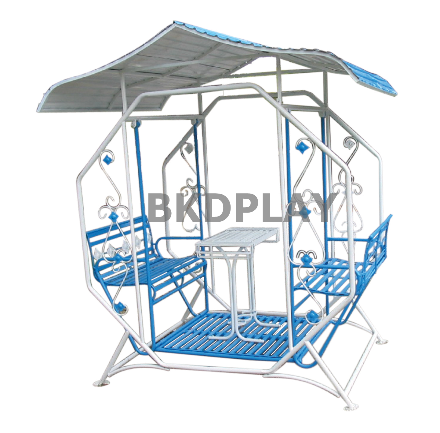 ม้านั่งมีหลังคาเหลี่ยม4ที่นั่ง, ที่นั่งในสวนสาธารณะ เทศบาล หมู่บ้าน เครื่องเล่นสนามกลางแจ้ง , เครื่องเล่นสนามแบบเหล็ก, OutdoorPlayground, ราคาโรงงาน