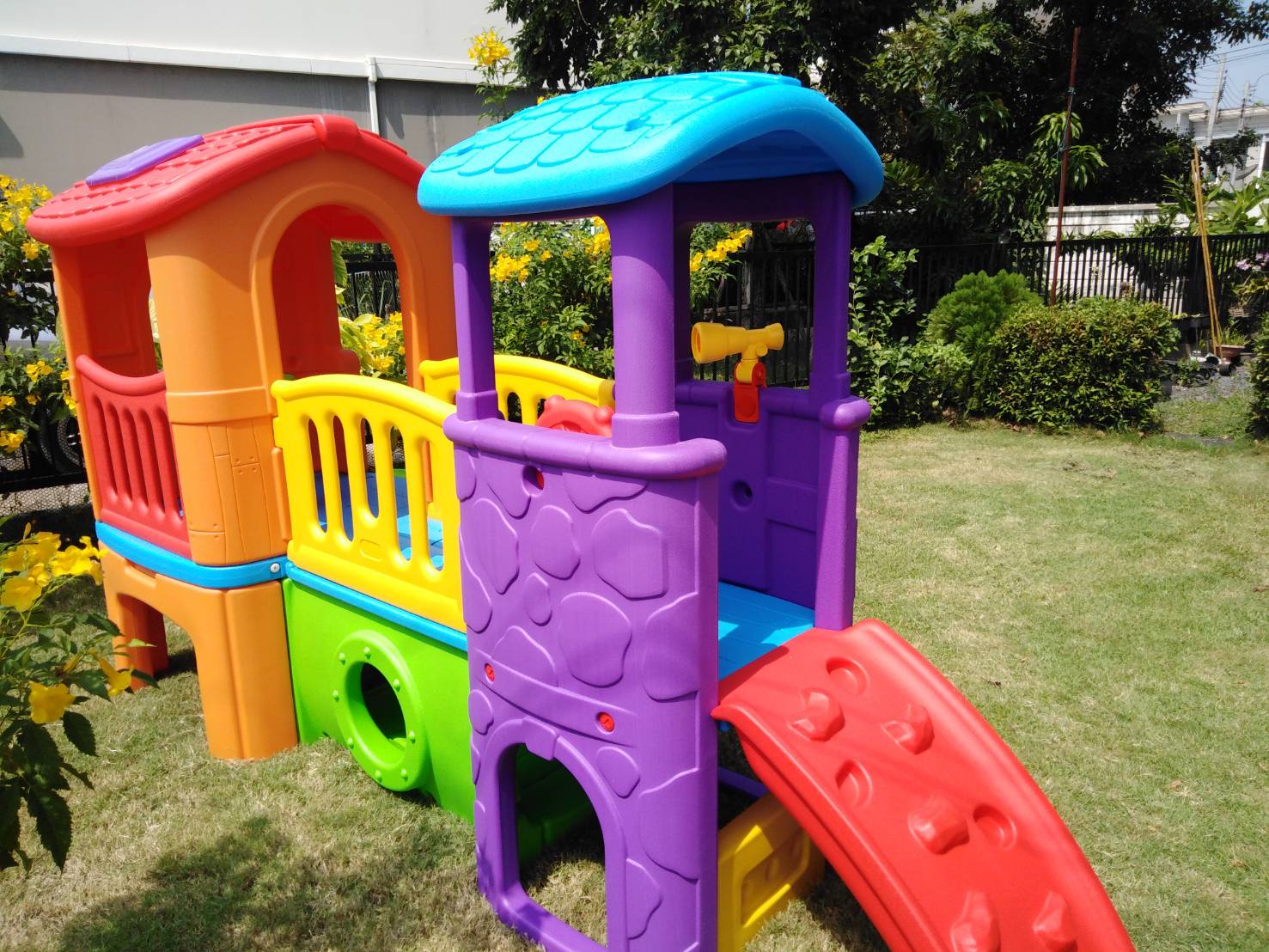 บ้านน้อยสองชั้นหลากสี ,บ้าน2ชั้น บ้านสไลเดอร์ ของเล่นเด็ก,พร้อมส่ง ราคาโรงงาน