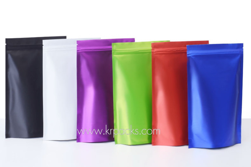 ถุงซิปฟอยล์สีแมท ก้นตั้ง