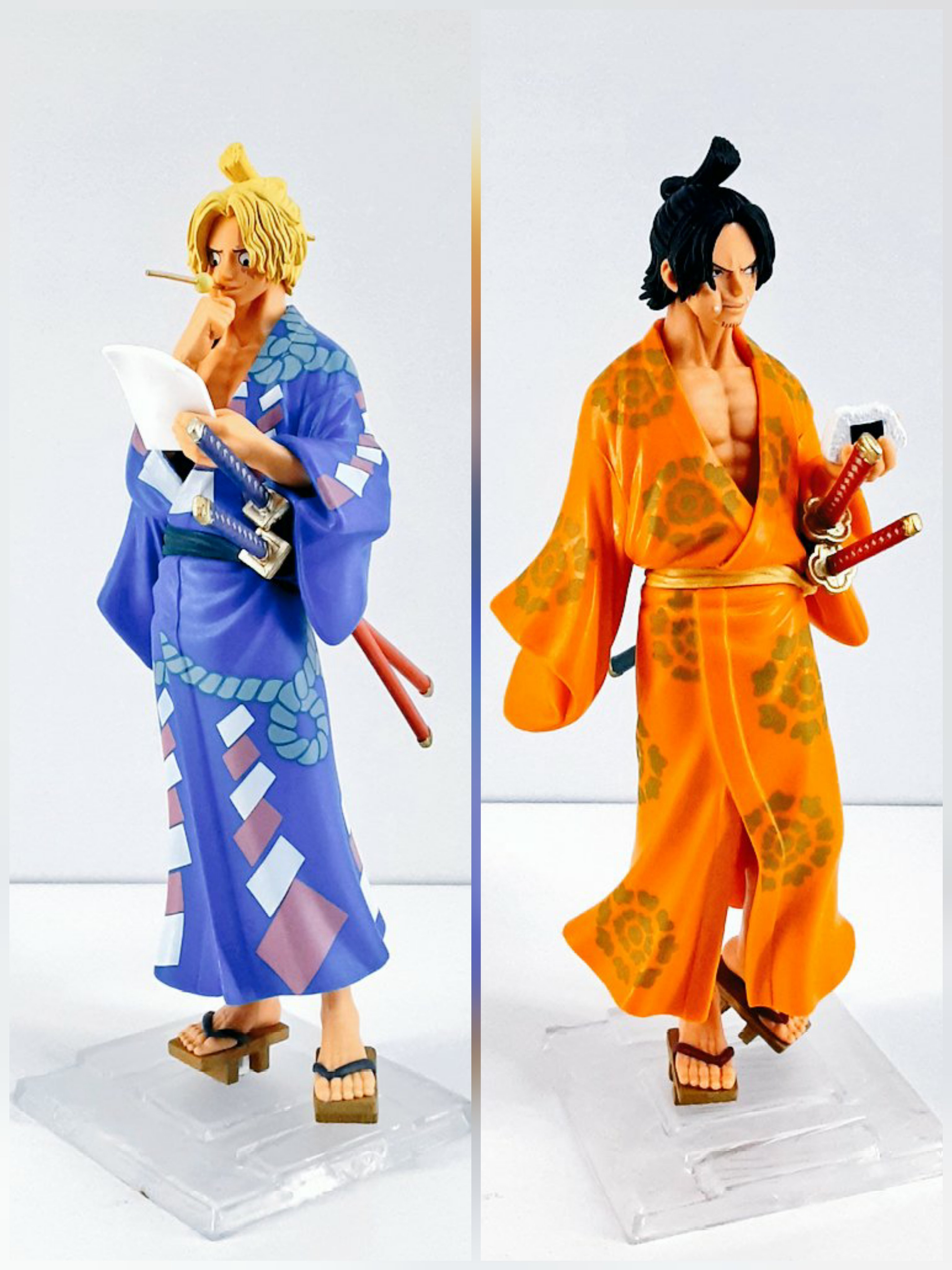Ace & Sabo Wano ของแท้ JP แมวทอง - Magazine Figure Banpresto [โมเดลวันพีช] (2 ตัว)