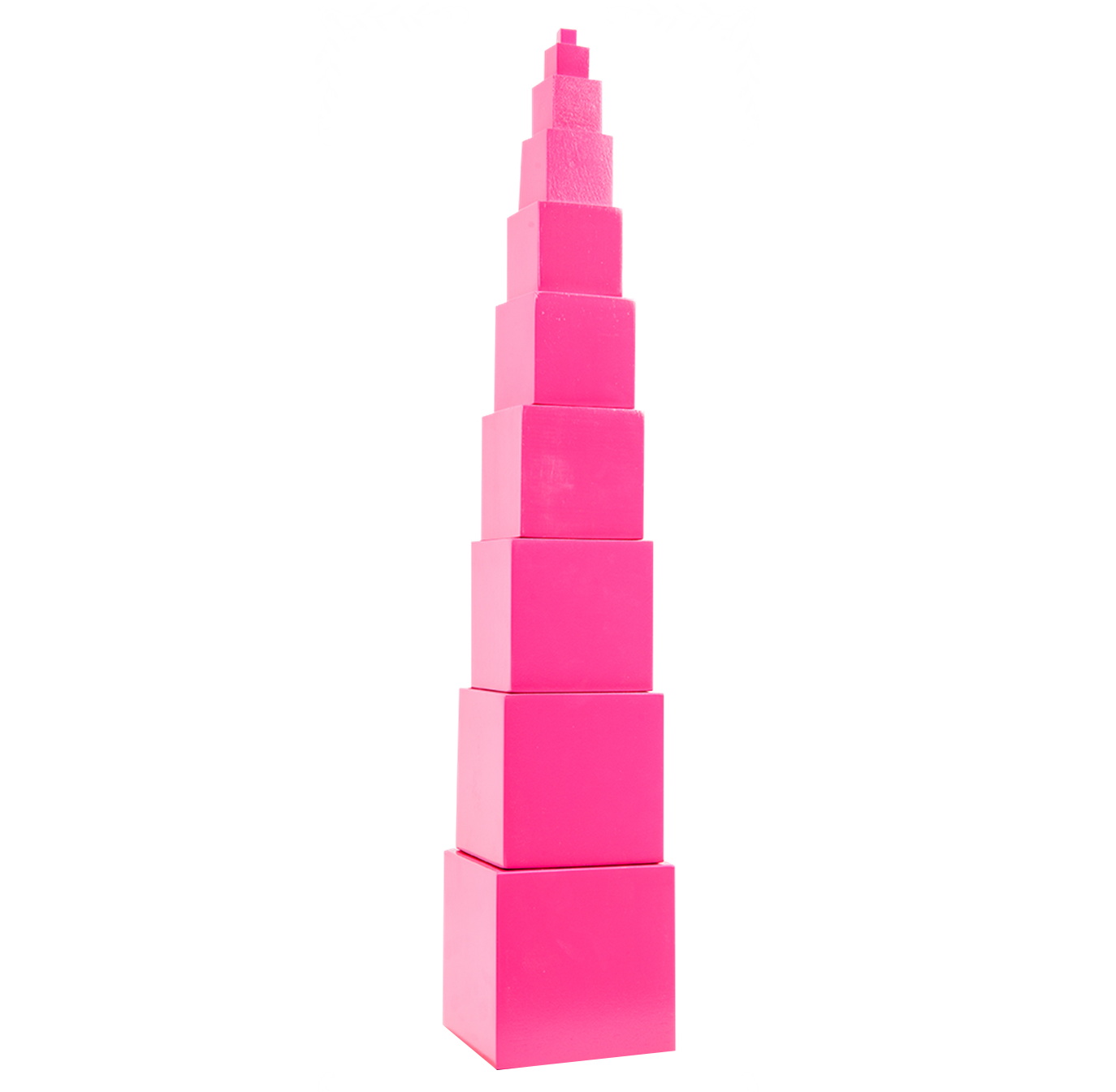 หอคอยสีชมพู(ไม่รวมฐาน) อุปกรณ์เพื่อการเรียนรู้ ของเล่นเพื่อการศึกษา สื่อการเรียนการสอน