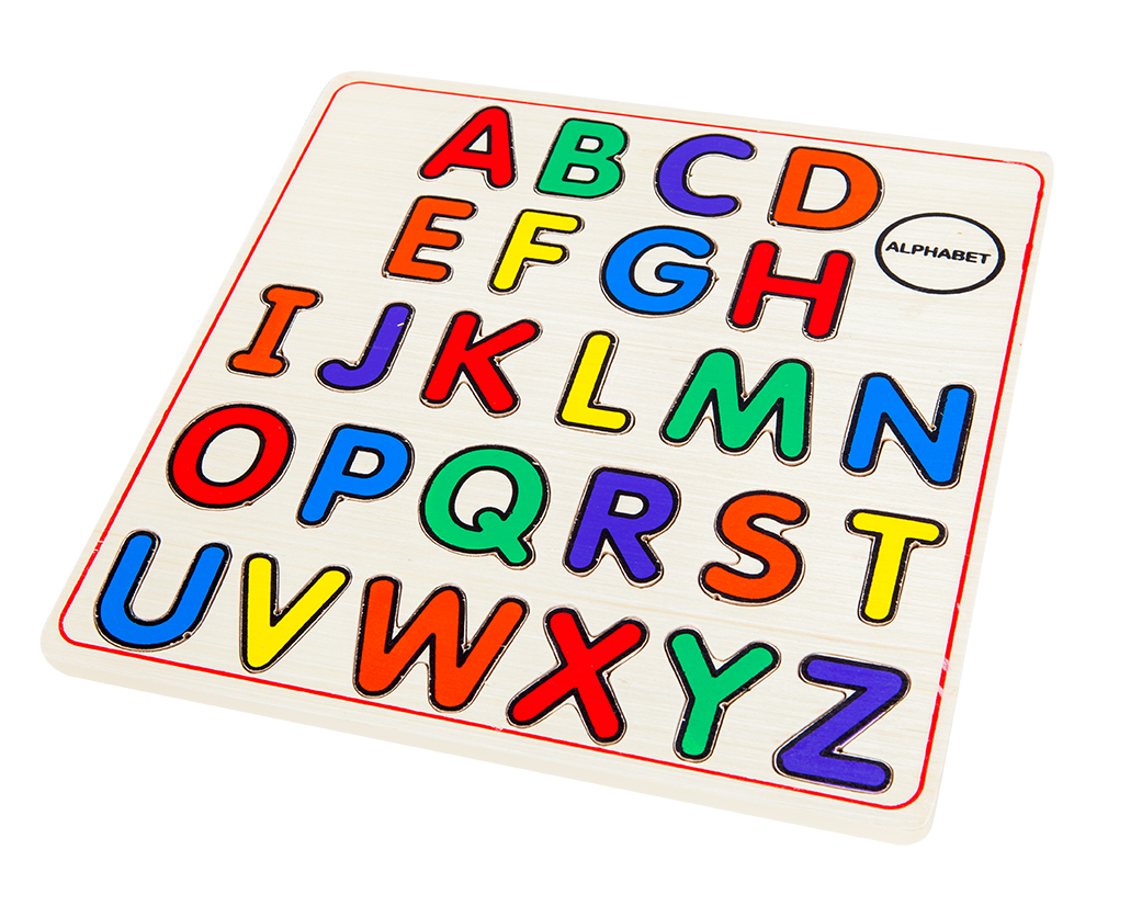 กระดานฉลุ A-Z ,กระดานไม้ จับคู่ A-Z, ของเล่นไม้,สื่อการสอนอนุบาล,ของเล่นเสริมพัฒนาการ