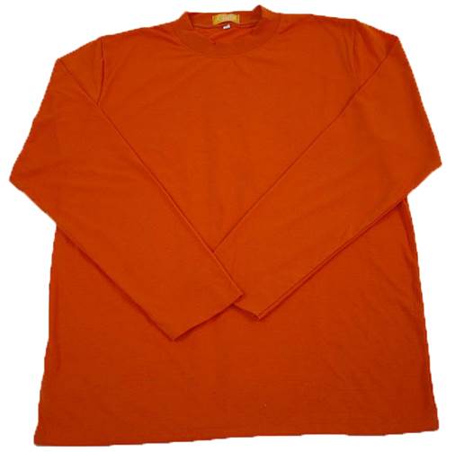 เสื้อแขนยาว ผ้าคอตตอล สีส้มทอง (เลือกไซส์)