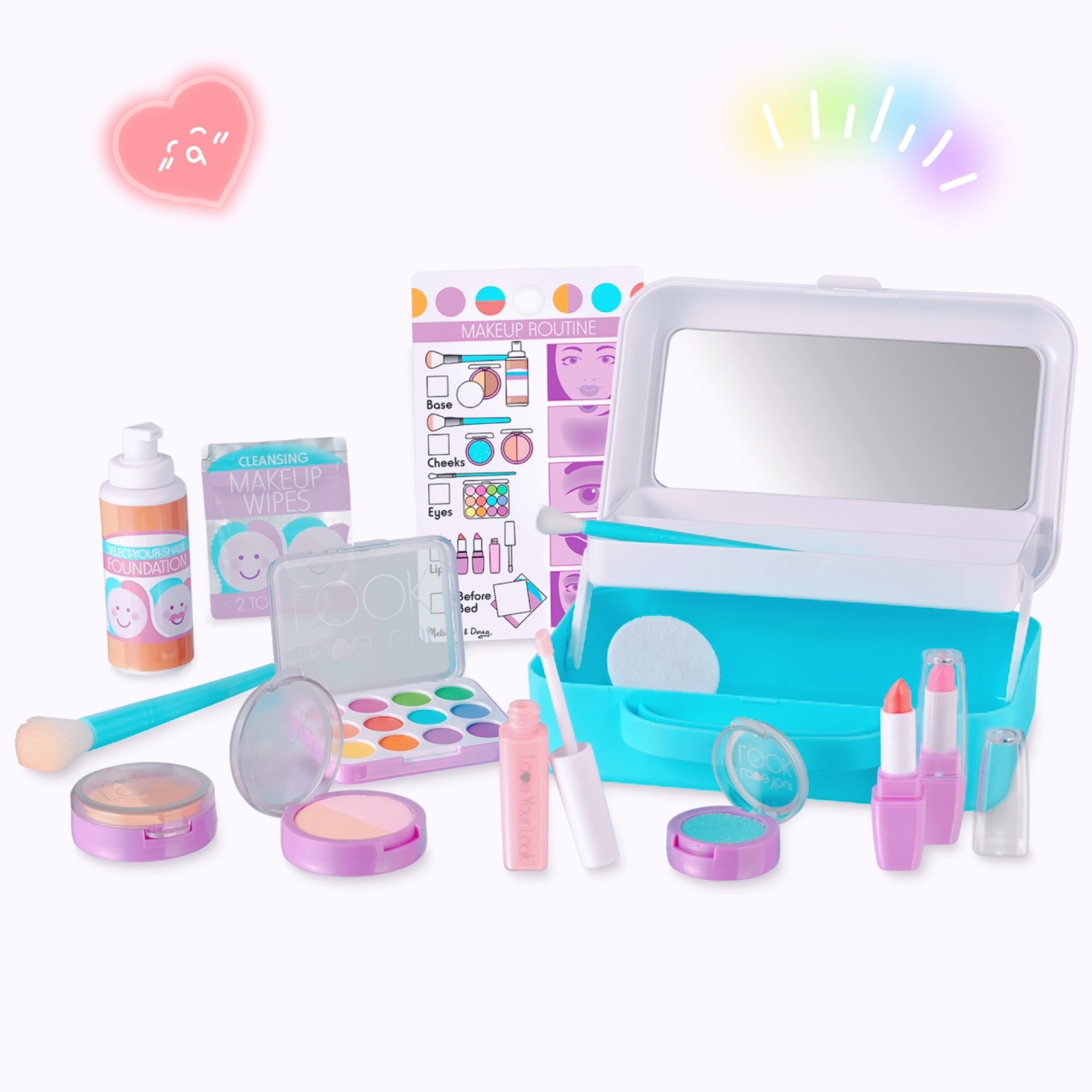 กระเป๋าเครื่องสำอางจำลอง,เซ็ทอุปกรณ์แต่งหน้าเด็ก,ของเล่นแต่งหน้า,Makeup Kit Play Set,กระเป๋าอุปกรณ์แต่งหน้า,ของเล่นบทบาทสมมติ,ของเล่นเสริมพัฒนาการ,สื่อการสอนอนุบาลพร้อมส่ง