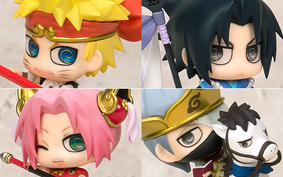 Naruto Team 7 Set ของแท้ JP - Petit Chara Land Megahouse [โมเดลนารูโตะ] (4 ตัว)