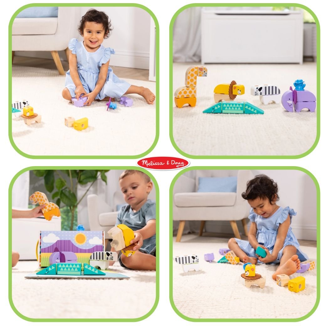 บล๊อกไม้สวนสัตว์ ตัวต่อ ชิ้นใหญ่ ของเล่นไม้ ของเล่นเสริมพัฒนาการเด็ก เสริมทักษะการเรียนรู้ สื่อการสอนอนุบาล พร้อมส่ง