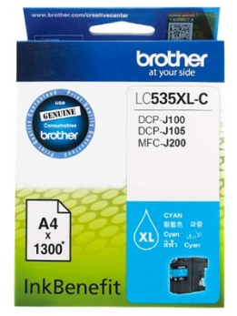 ตลับหมึกอิ้งค์เจ็ท [Brother] LC-535XL C สีฟ้า
