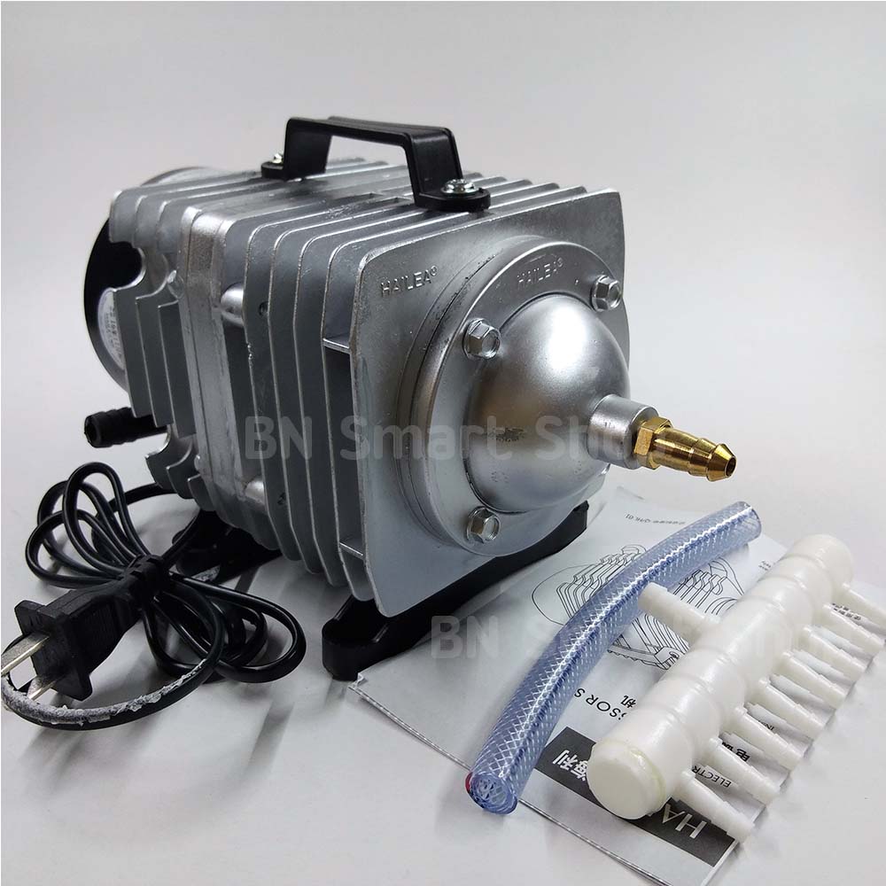 ปั้มลม ปั้มออกซิเจน ปั้มลูกสูบ 85 วัตต์ HAILEA รุ่น ACO-388D ฟรีสายยาง 10ม. หัวทรายจิ๋ว 10หัว พร้อมใช้งาน