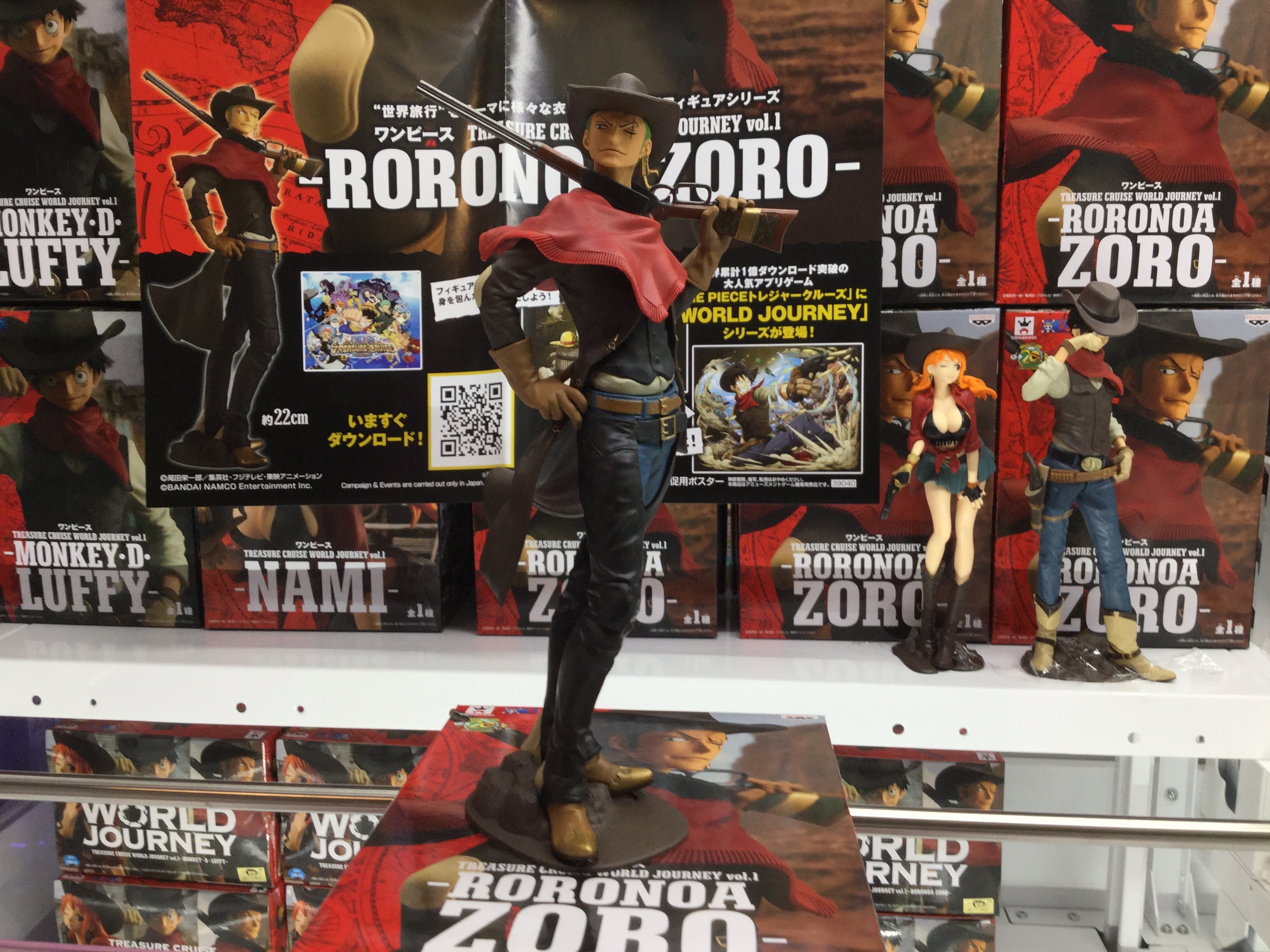 Zoro ของแท้ JP แมวทอง - Treasure Cruise World Journey Banpresto [โมเดลวันพีช]
