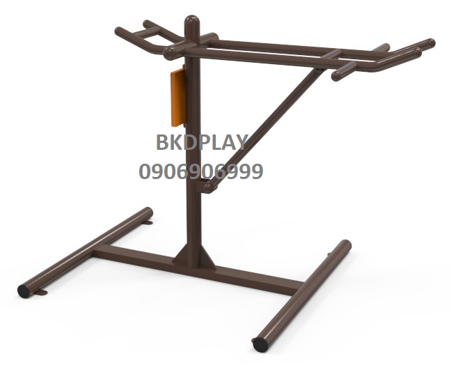 เครื่องออกกำลังกาย กลางแจ้ง ชุดอุปกรณ์ บริหารกล้ามเนื้อ แขน หัวไหล่ แบบโช๊คอัพ ลานกีฬา อเนกประสงค์ สนามกีฬา ขนาด 60x60x150 ซม.