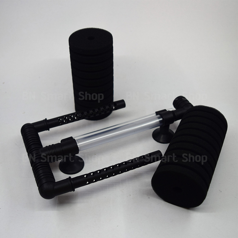 กรองฟองน้ำแบบคู่ XINYOU รุ่น xy-2822 ให้ออกซิเจนพร้อมเป็นกรองในตัว ฟองน้ำใหญ่ถอดทำความสอาดได้ง่าย