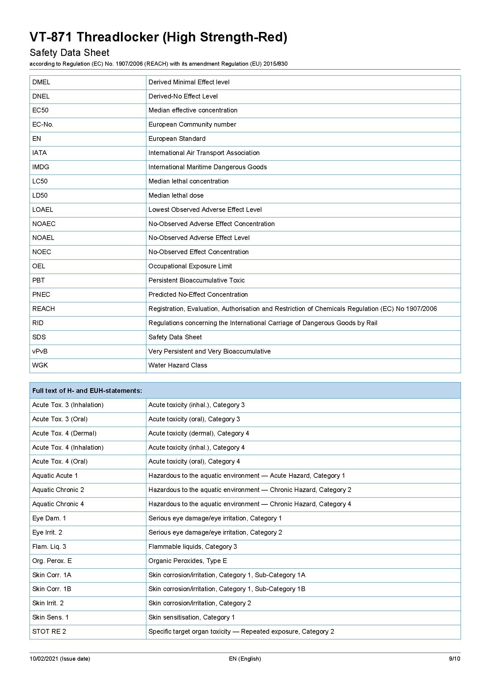 กาวล็อคเกลียว V-TECH VT-8716 สีแดง 6 ML